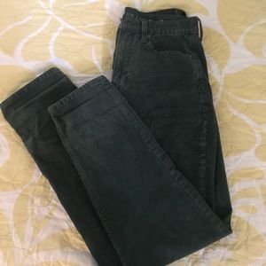 Corduroy Navy Green Mom Jean